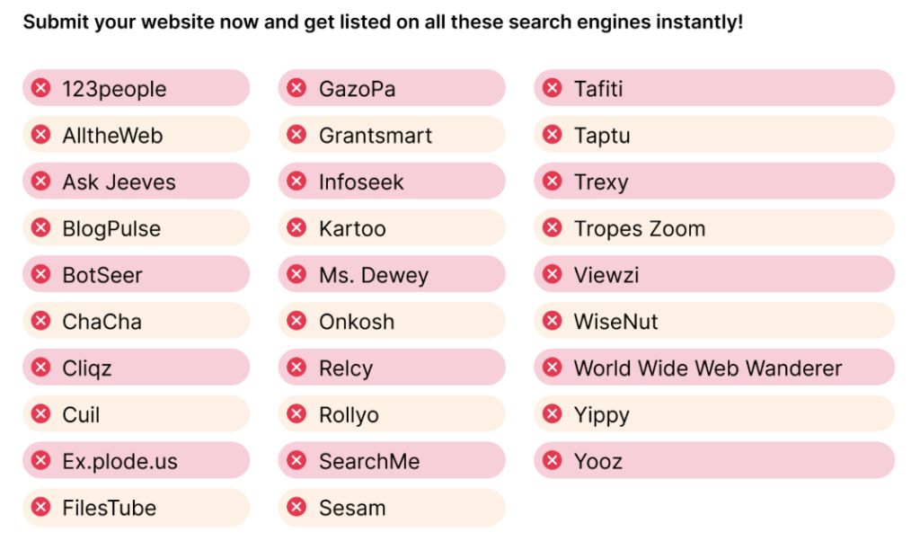 instant search engines