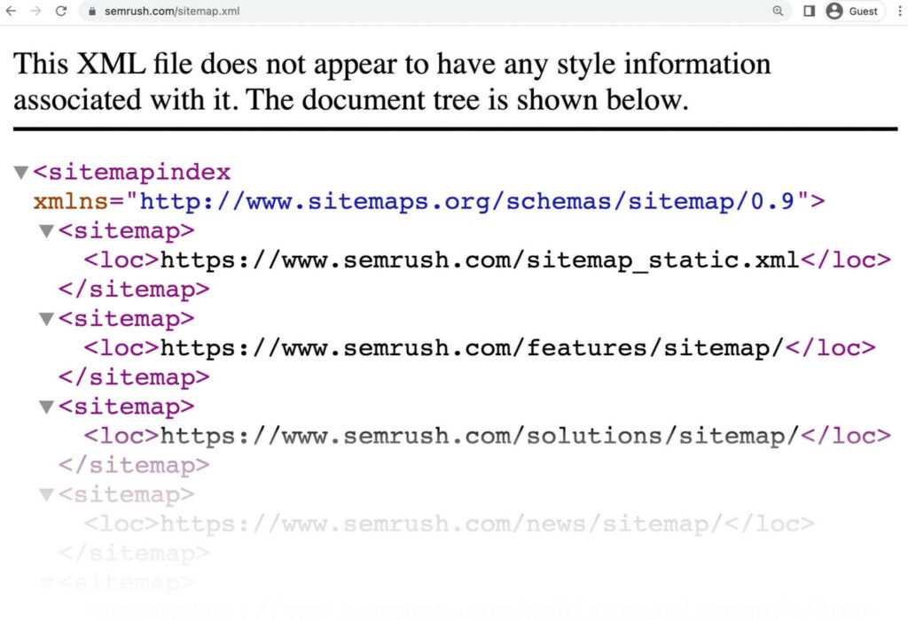 sumbit sitemap-